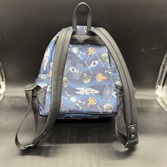 Loungefly Star Wars Mini Backpack Chibi Style X Wing and Tie Fighter - Picture 2 of 7